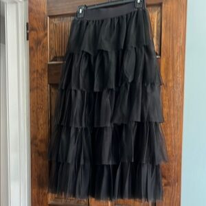 Macy’s On 34th black tulle skirt